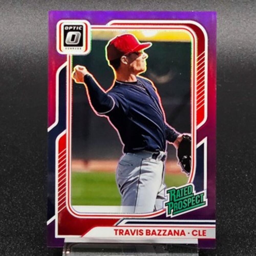 Travis Bazzana 34/49 Optic Purple Prizm Cleveland Guardians Top Prospect